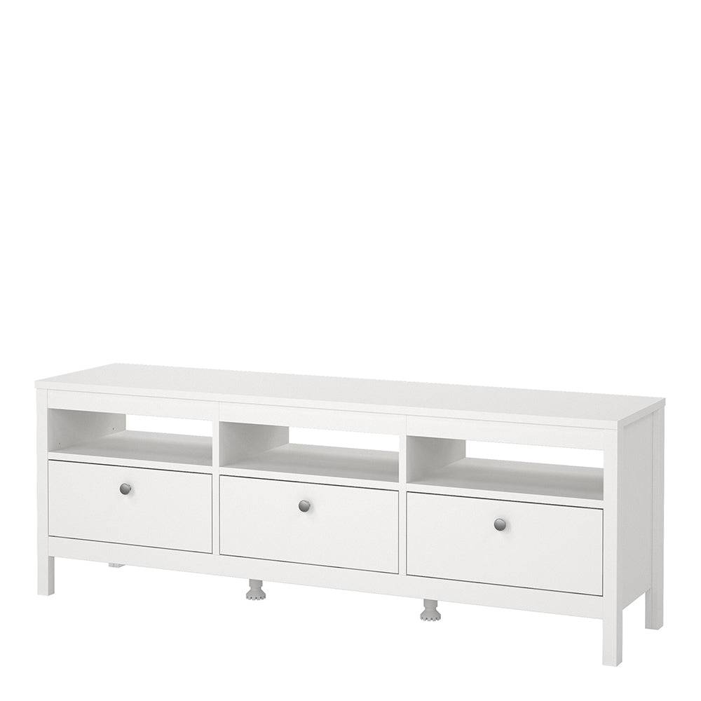 Madrid Tv-unit 3 drawers in White - TidySpaces