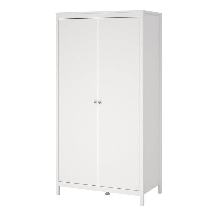 Madrid Wardrobe with 2 doors in White - TidySpaces