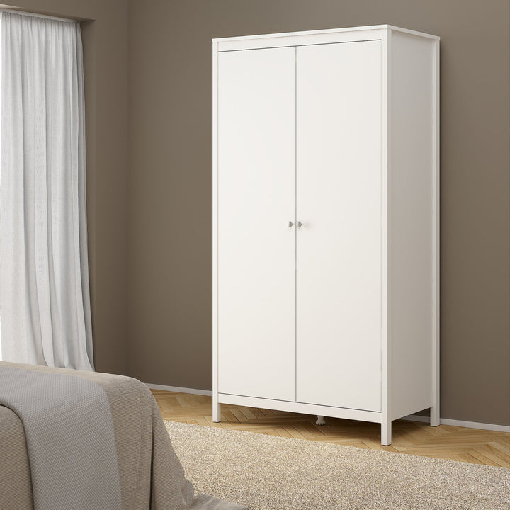 Madrid Wardrobe with 2 doors in White - TidySpaces