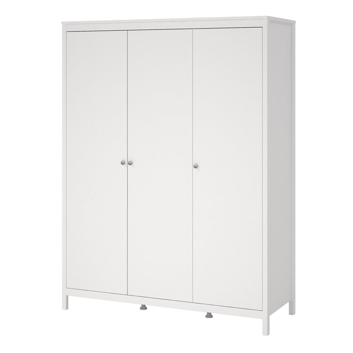 Madrid Wardrobe with 3 doors in White - TidySpaces