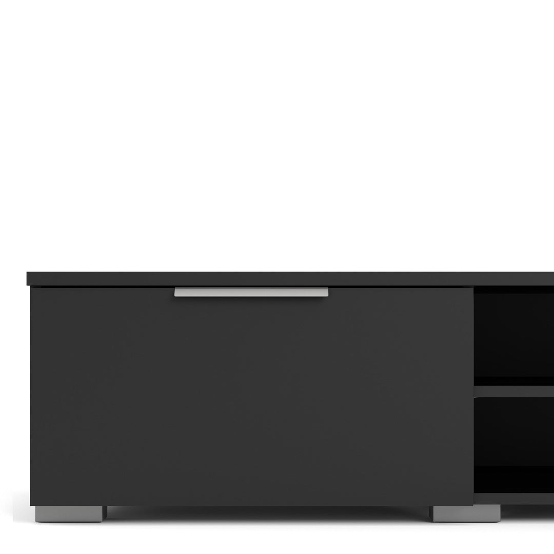 Match TV Unit 2 Drawers 2 Shelf in Black - TidySpaces