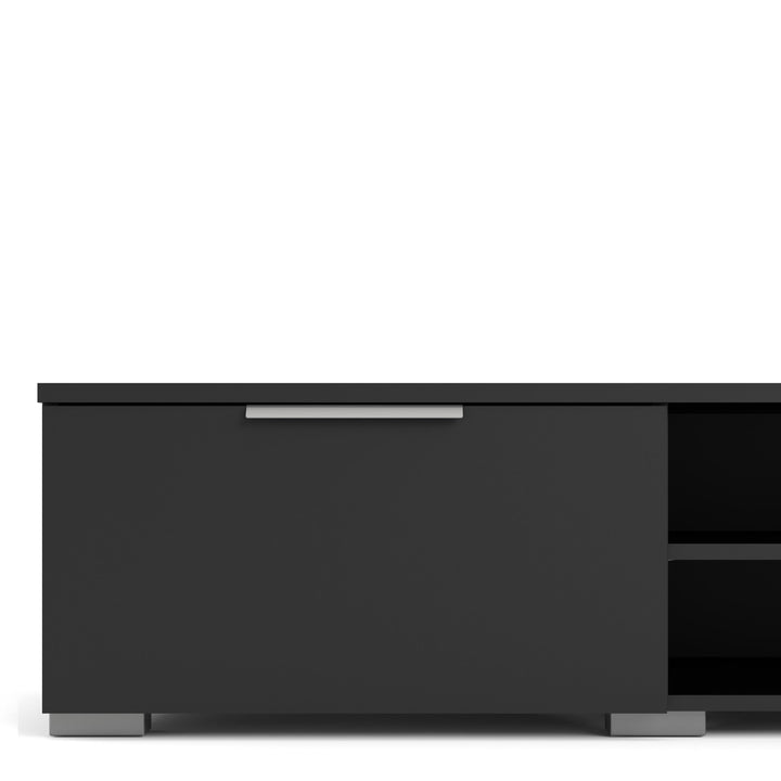 Match TV Unit 2 Drawers 2 Shelf in Black - TidySpaces