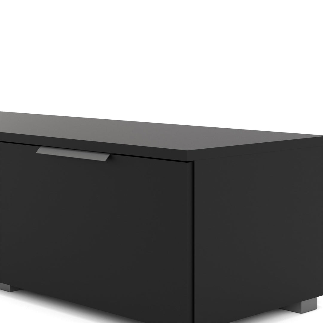 Match TV Unit 2 Drawers 2 Shelf in Black - TidySpaces