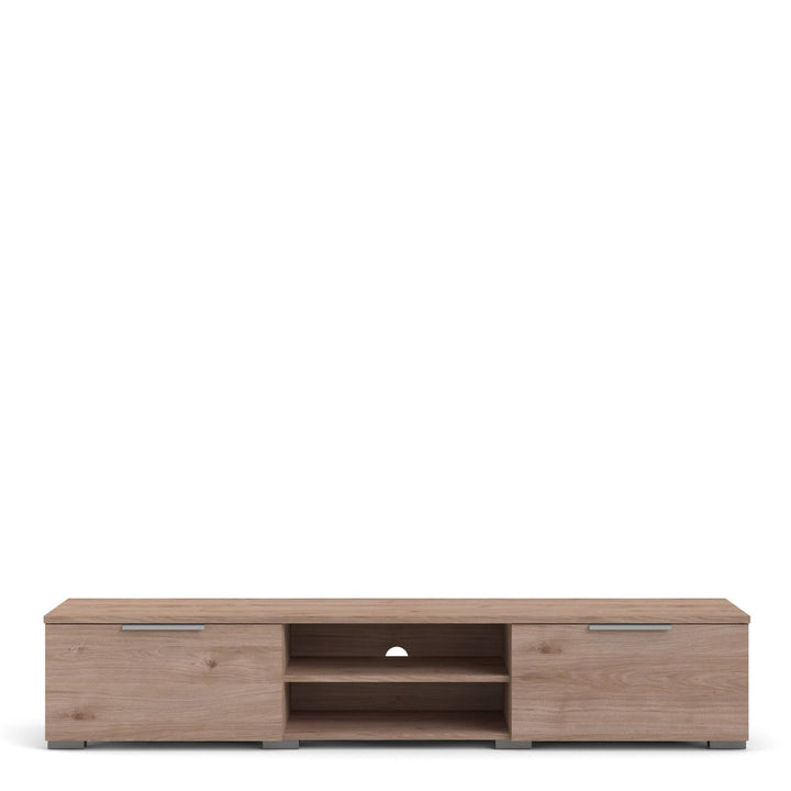 Match TV Unit 2 Drawers 2 Shelf in Jackson Hickory Oak - TidySpaces