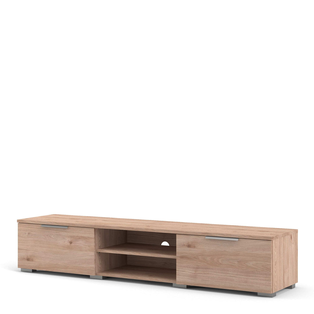 Match TV Unit 2 Drawers 2 Shelf in Jackson Hickory Oak - TidySpaces