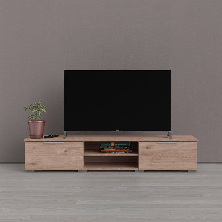 Match TV Unit 2 Drawers 2 Shelf in Jackson Hickory Oak - TidySpaces