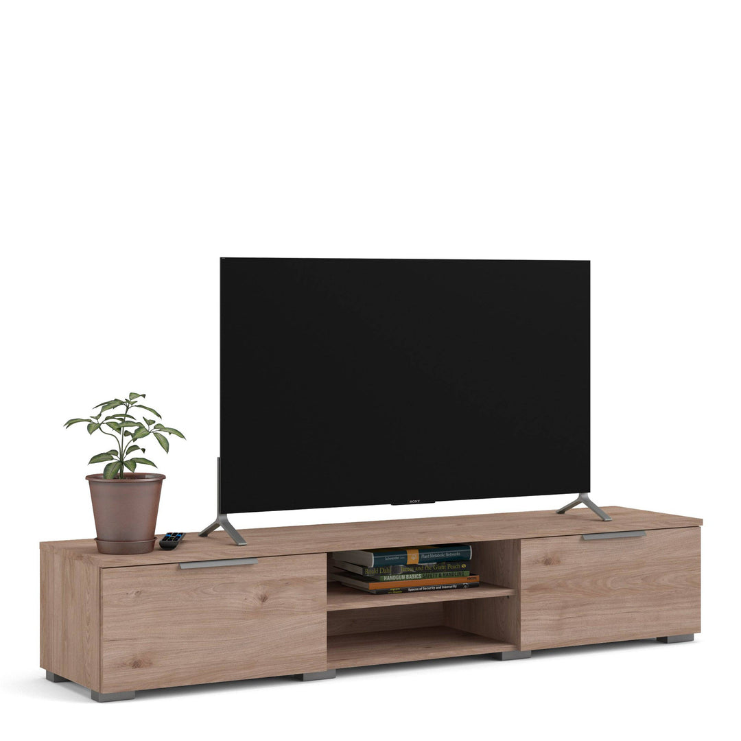 Match TV Unit 2 Drawers 2 Shelf in Jackson Hickory Oak - TidySpaces