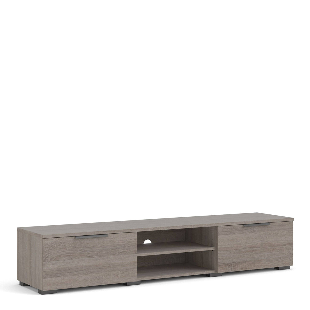 Match TV Unit 2 Drawers 2 Shelf in Truffle Oak - TidySpaces