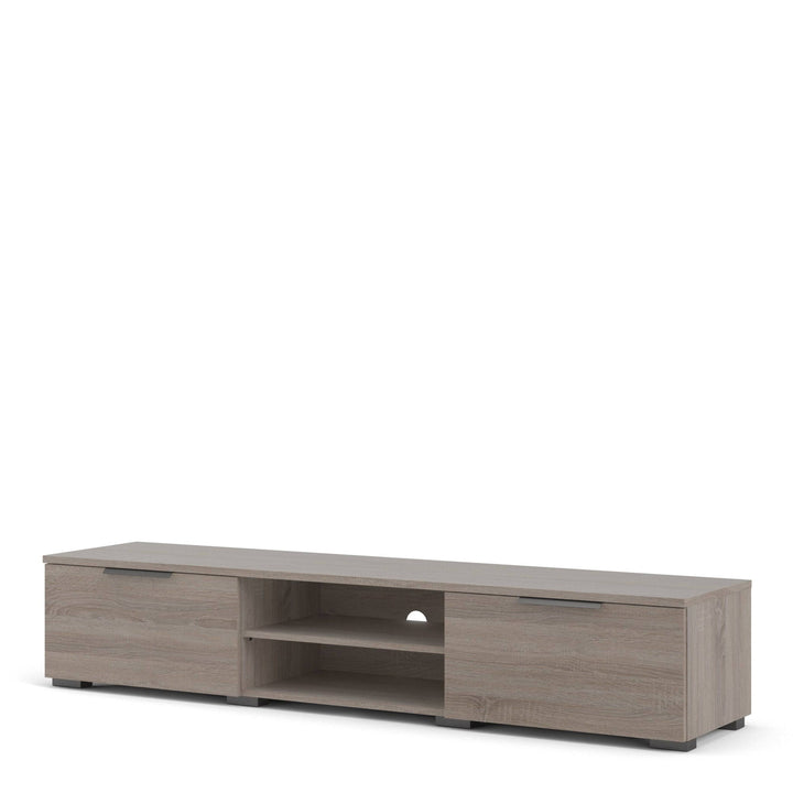 Match TV Unit 2 Drawers 2 Shelf in Truffle Oak - TidySpaces