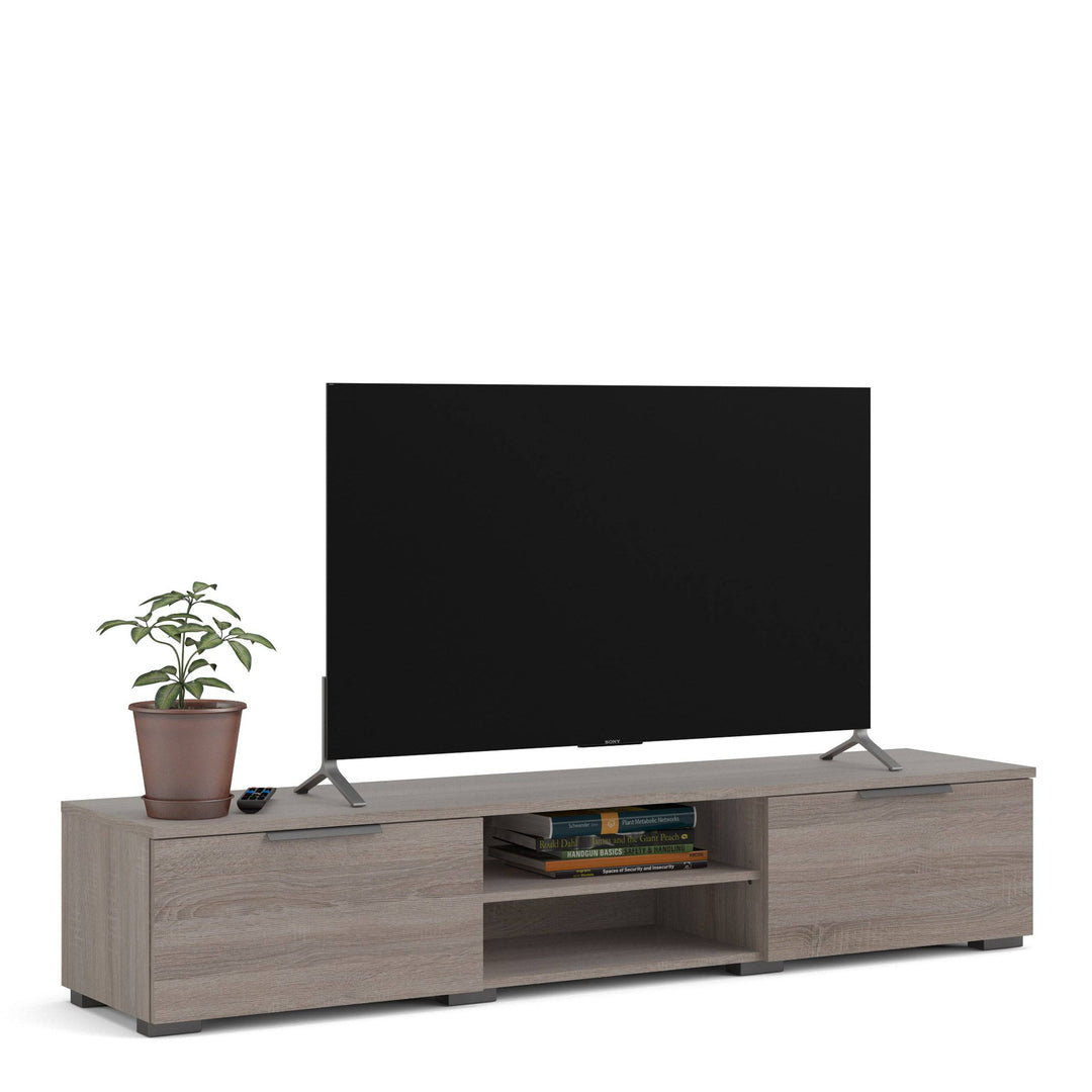 Match TV Unit 2 Drawers 2 Shelf in Truffle Oak - TidySpaces