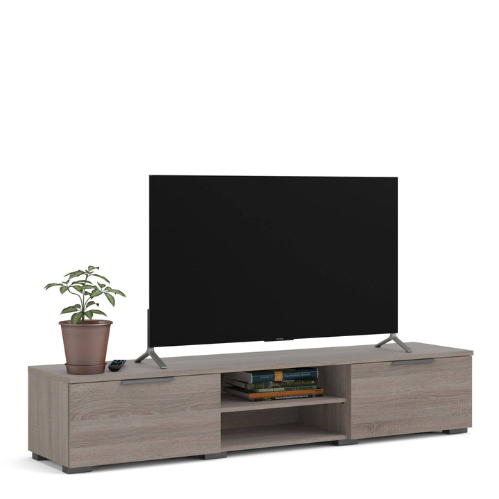 Match TV Unit 2 Drawers 2 Shelf in Truffle Oak - TidySpaces