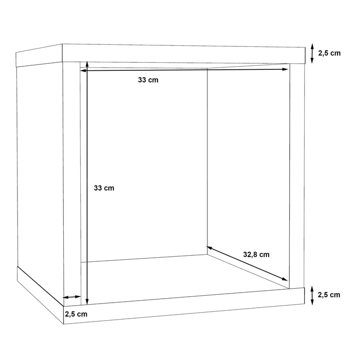 Mauro 1 Shelf Storage Unit in Matt White - TidySpaces