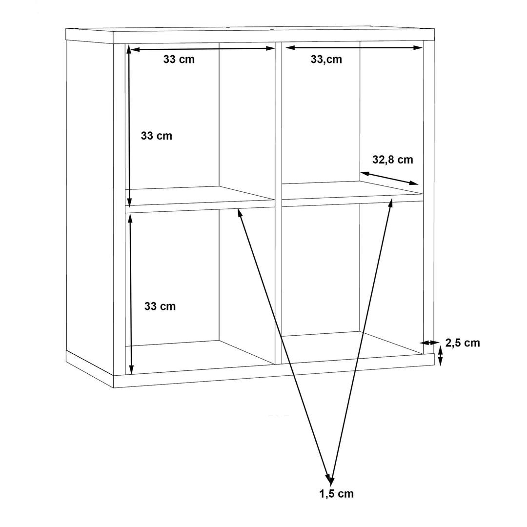 Mauro 2x2 Storage Unit in Artisan Oak - TidySpaces