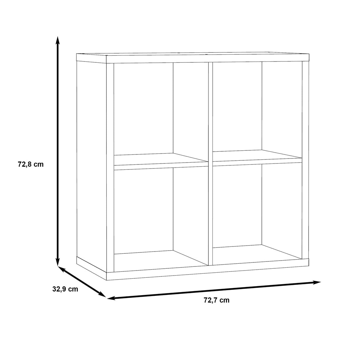 Mauro 2x2 Storage Unit in Matt Black - TidySpaces