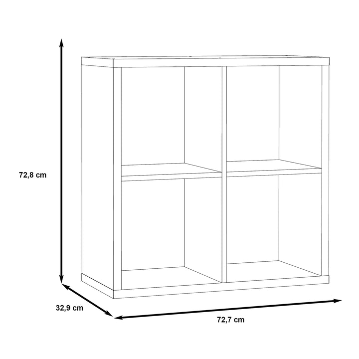 Mauro 2x2 Storage Unit in Matt Black - TidySpaces