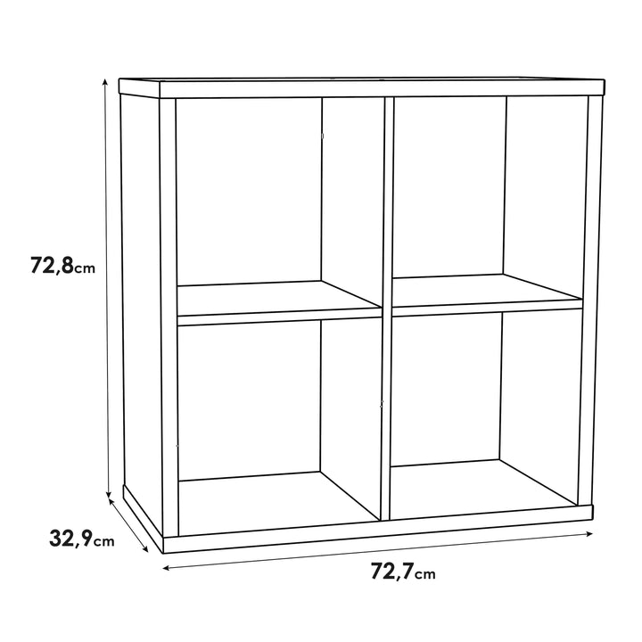 Mauro 2x2 Storage Unit in Sand Oak - TidySpaces