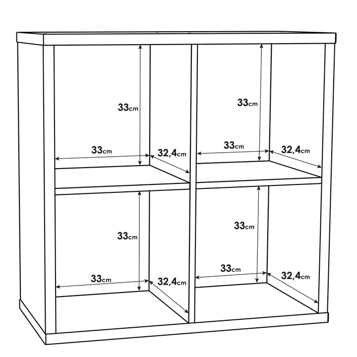 Mauro 2x2 Storage Unit in Sand Oak - TidySpaces