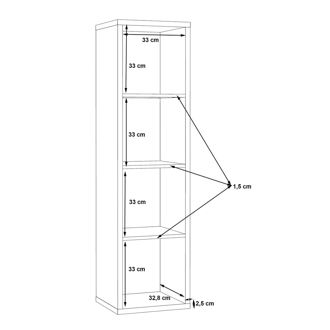 Mauro 3 Shelves Storage Unit in Artisan Oak - TidySpaces