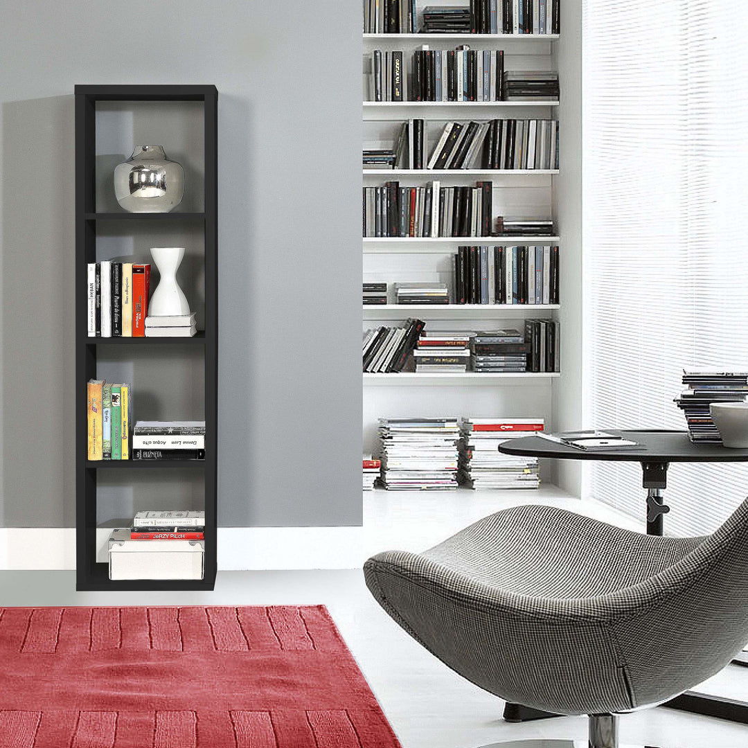 Mauro 3 Shelves Storage Unit in Matt Black - TidySpaces