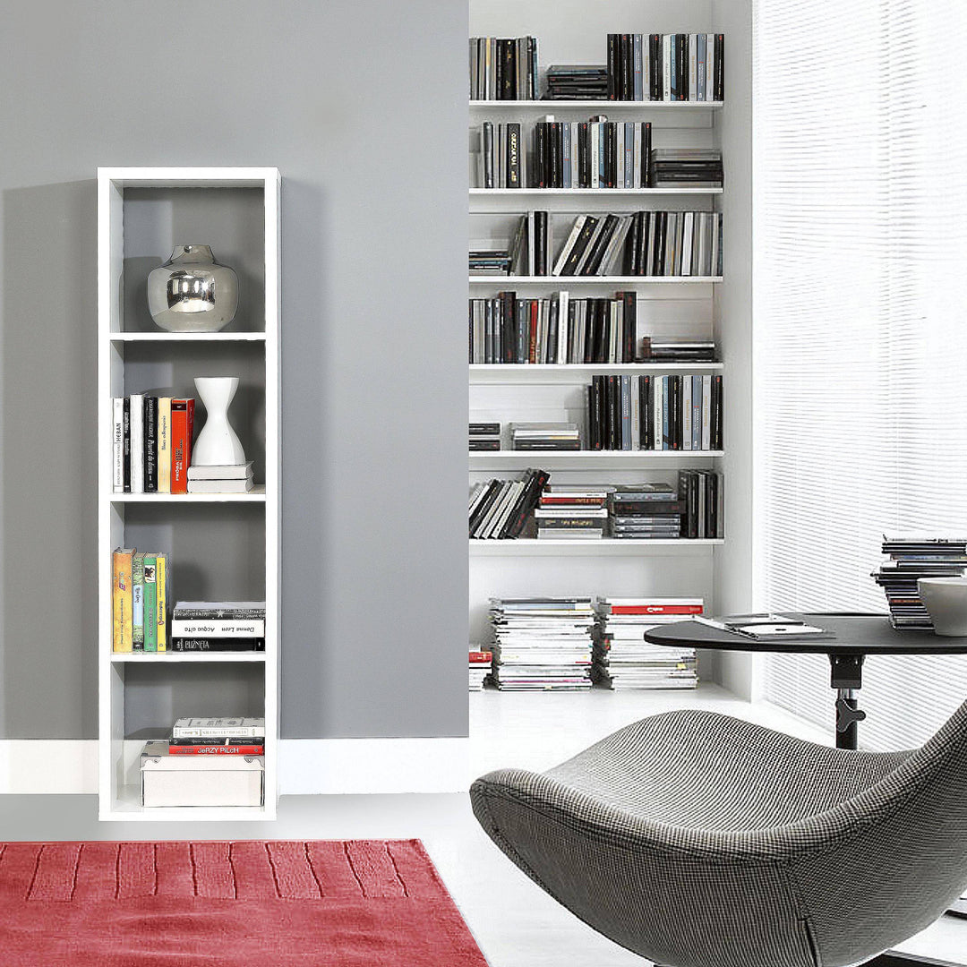 Mauro 3 Shelves Storage Unit in Matt White - TidySpaces