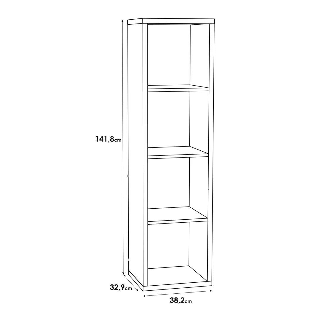 Mauro 3 Shelves Storage Unit in Matt White - TidySpaces