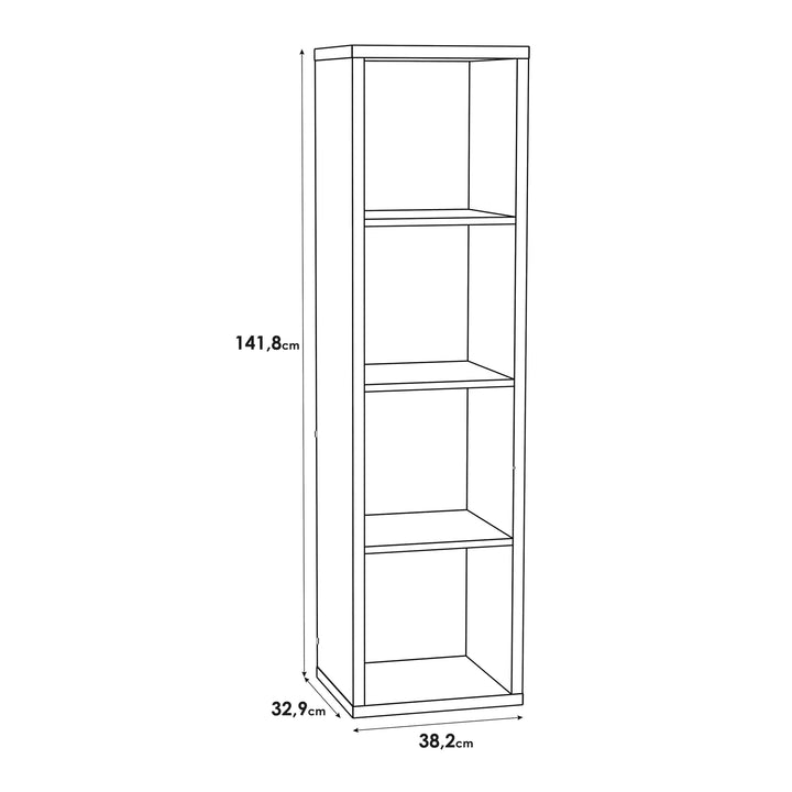 Mauro 3 Shelves Storage Unit in Matt White - TidySpaces