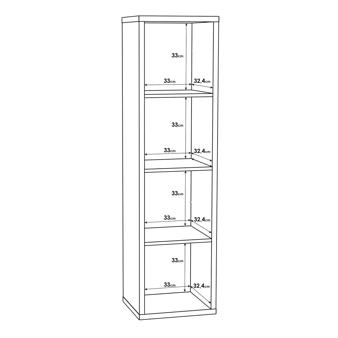 Mauro 3 Shelves Storage Unit in Matt White - TidySpaces