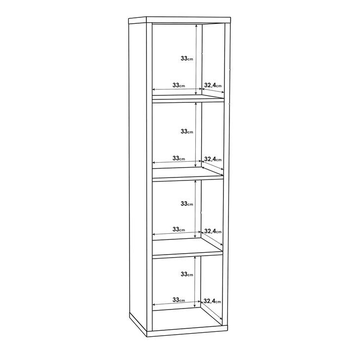 Mauro 3 Shelves Storage Unit in Matt White - TidySpaces