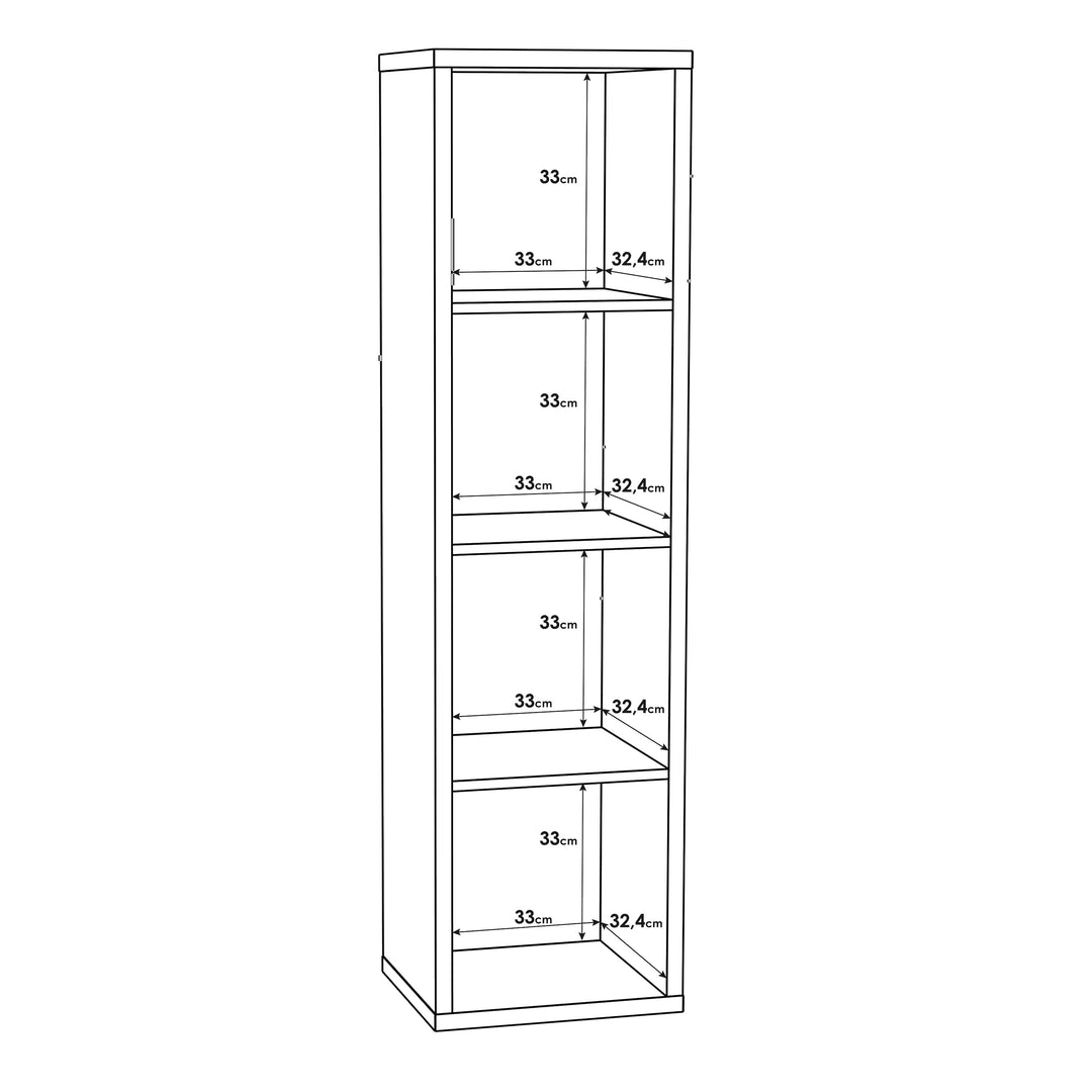 Mauro 3 Shelves Storage Unit in Sand Oak - TidySpaces