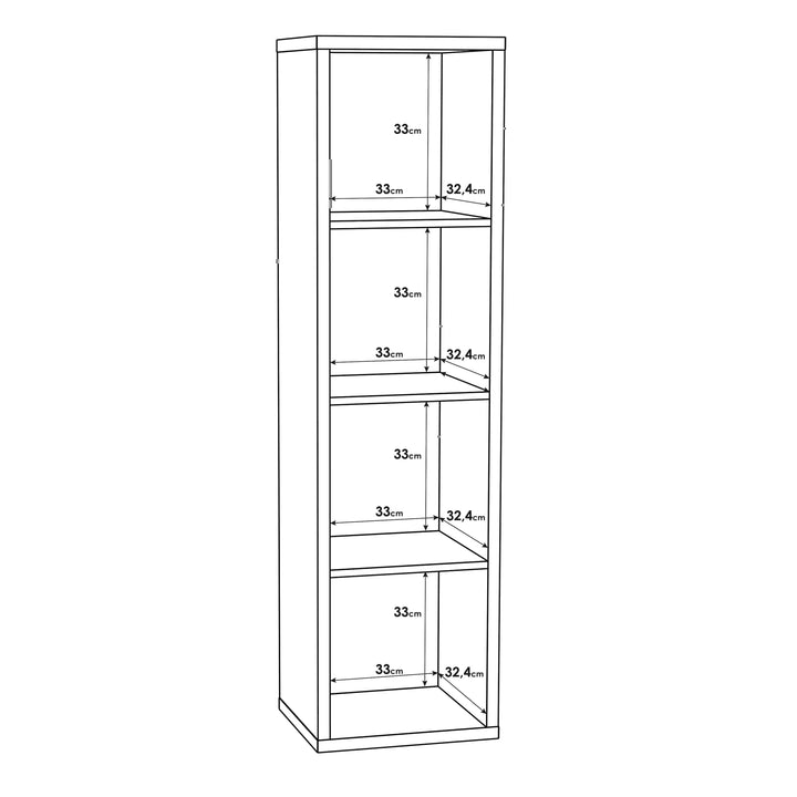 Mauro 3 Shelves Storage Unit in Sand Oak - TidySpaces