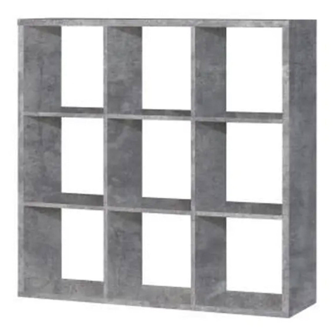 Mauro 3x3 Storage Unit in Concrete Grey - TidySpaces