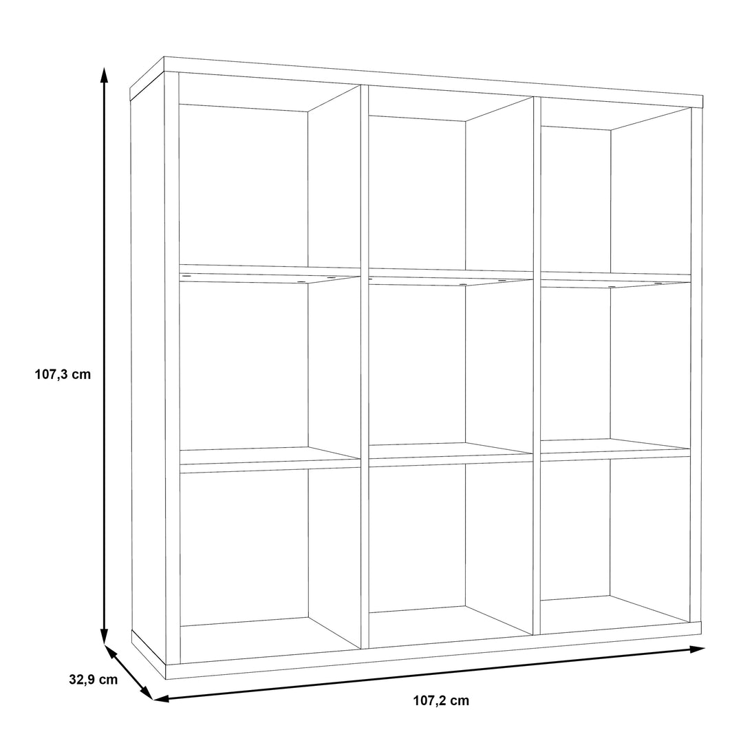 Mauro 3x3 Storage Unit in Matt Black - TidySpaces