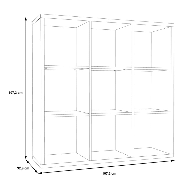 Mauro 3x3 Storage Unit in Matt Black - TidySpaces