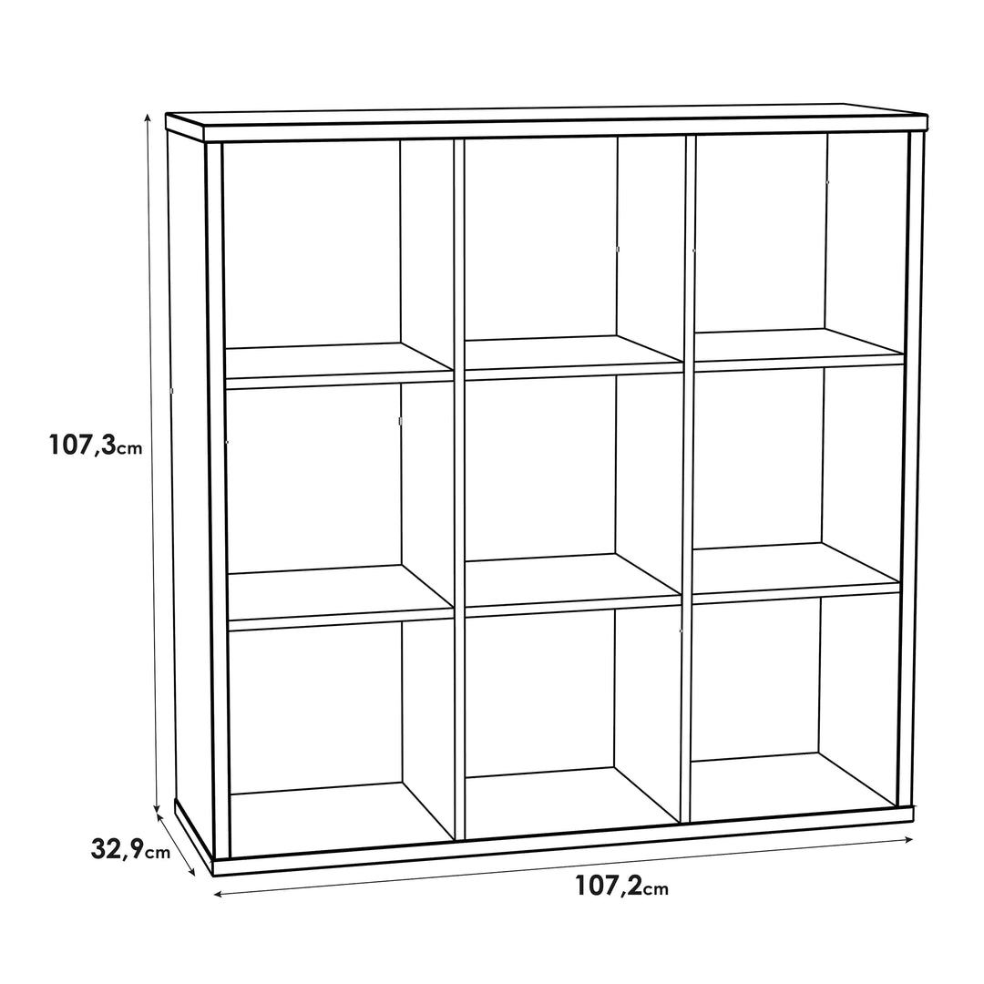 Mauro 3x3 Storage Unit in Matt White - TidySpaces