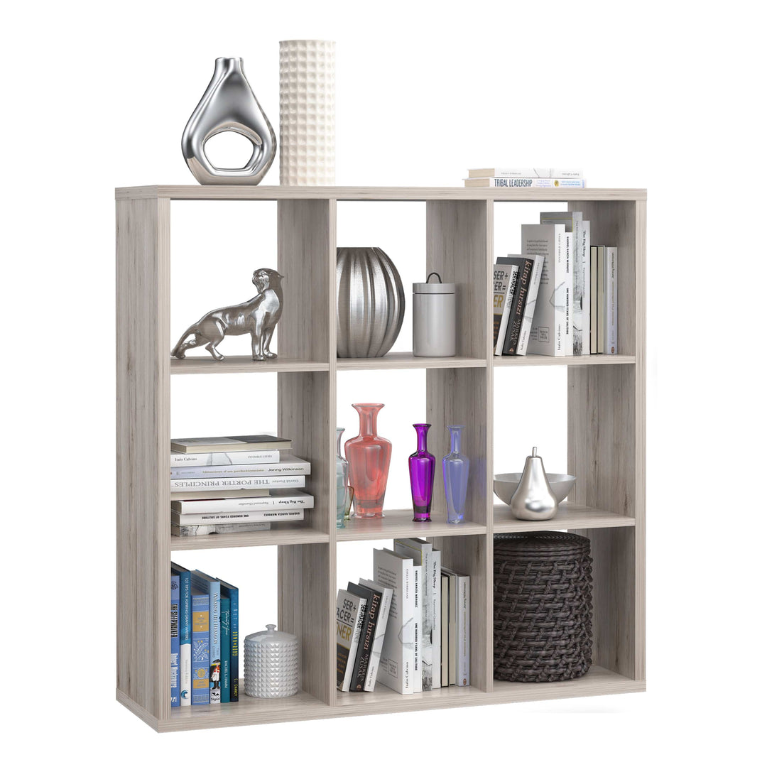 Mauro 3x3 Storage Unit in Sand Oak - TidySpaces