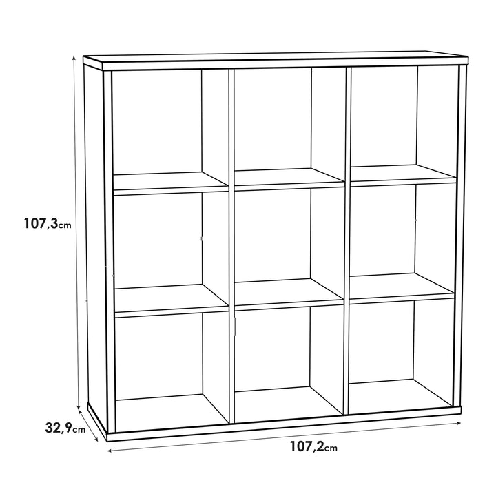 Mauro 3x3 Storage Unit in Sonoma Oak - TidySpaces