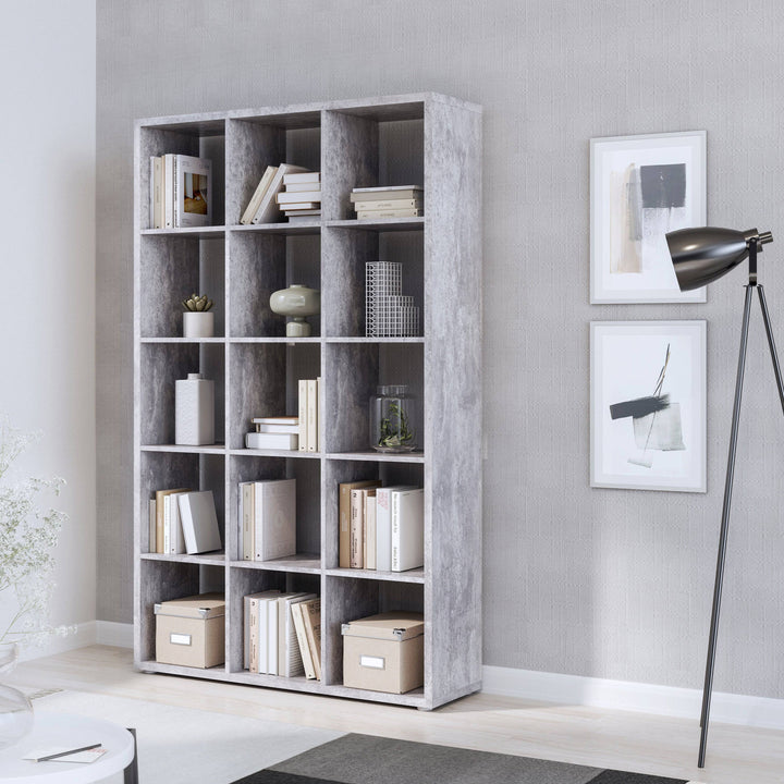 Mauro 3x5 Storage Unit in Concrete Grey - TidySpaces