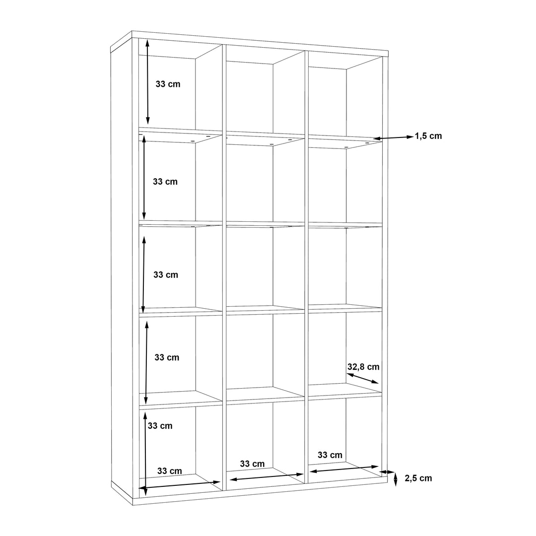 Mauro 3x5 Storage Unit in Matt Black - TidySpaces