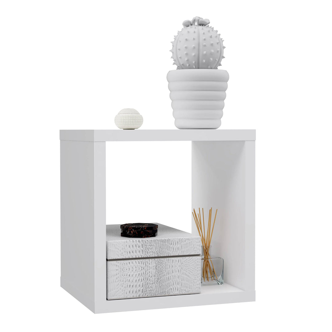 Mauro Singular Storage Unit in Matt White - TidySpaces