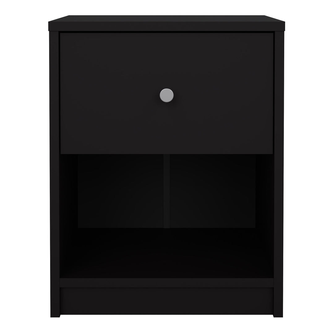 May Bedside 1 Drawer in Black - TidySpaces