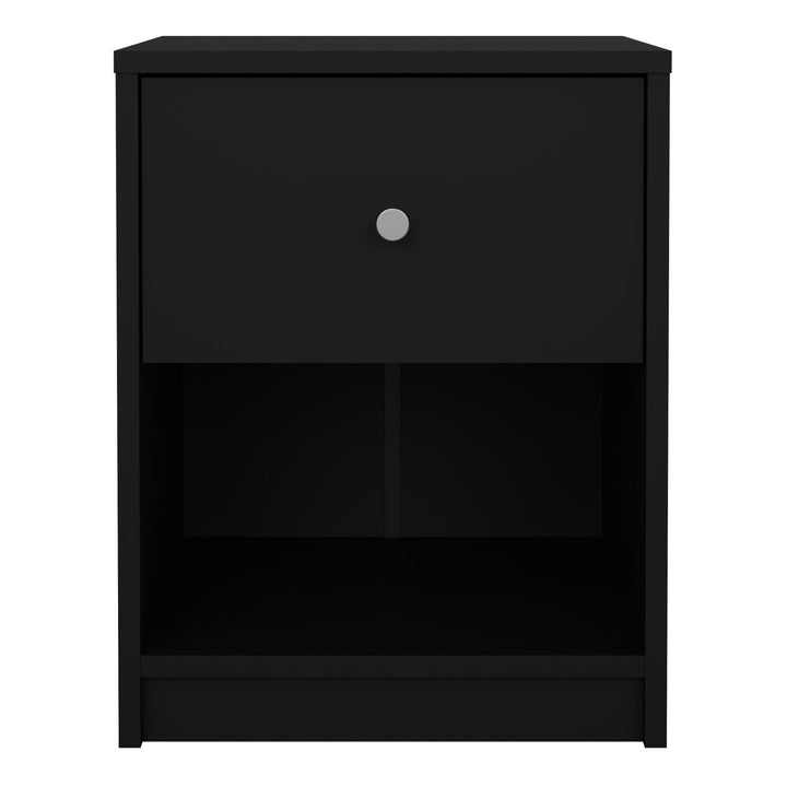 May Bedside 1 Drawer in Black - TidySpaces