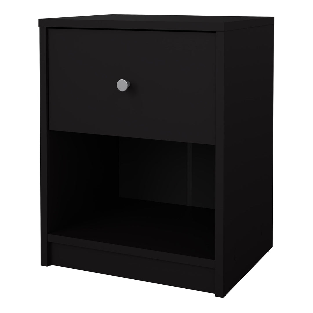 May Bedside 1 Drawer in Black - TidySpaces