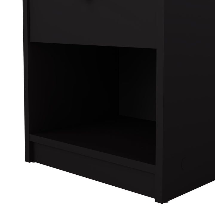 May Bedside 1 Drawer in Black - TidySpaces