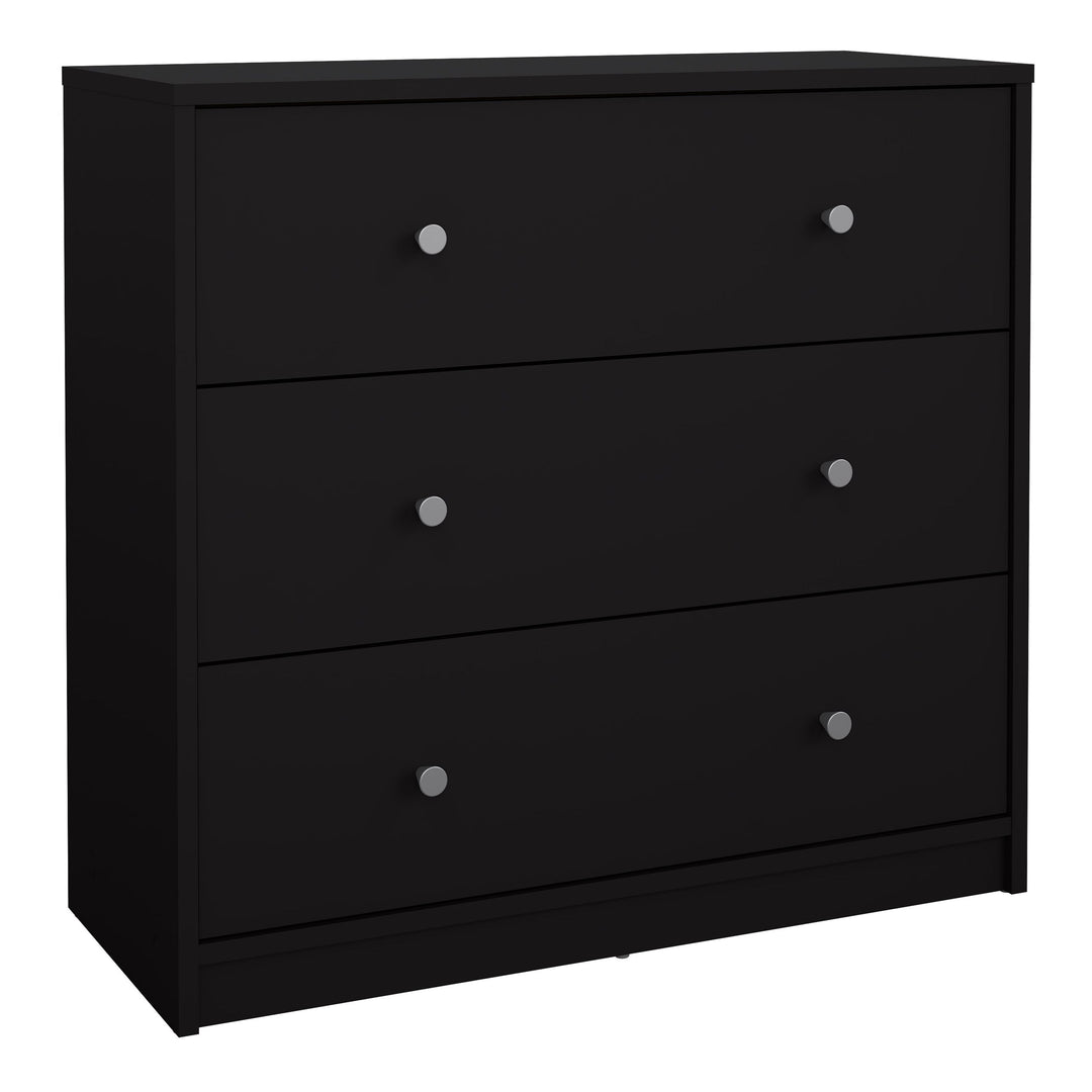 May Chest of 3 Drawers in Black - TidySpaces