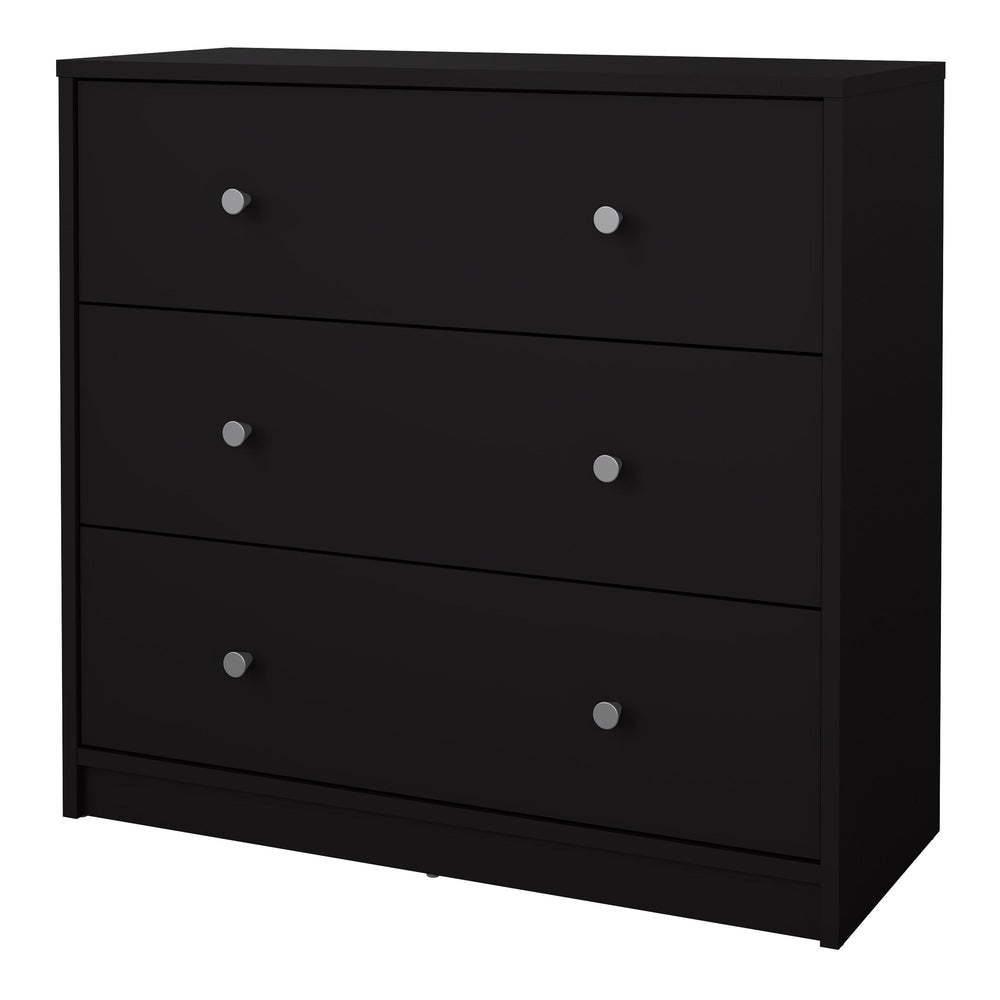 May Chest of 3 Drawers in Black - TidySpaces