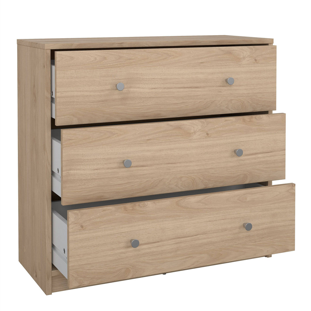 May Chest of 3 Drawers in Jackson Hickory Oak - TidySpaces