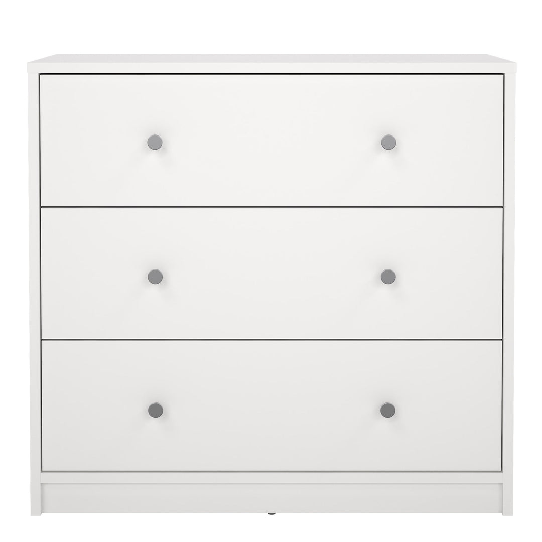 May Chest of 3 Drawers in White - TidySpaces