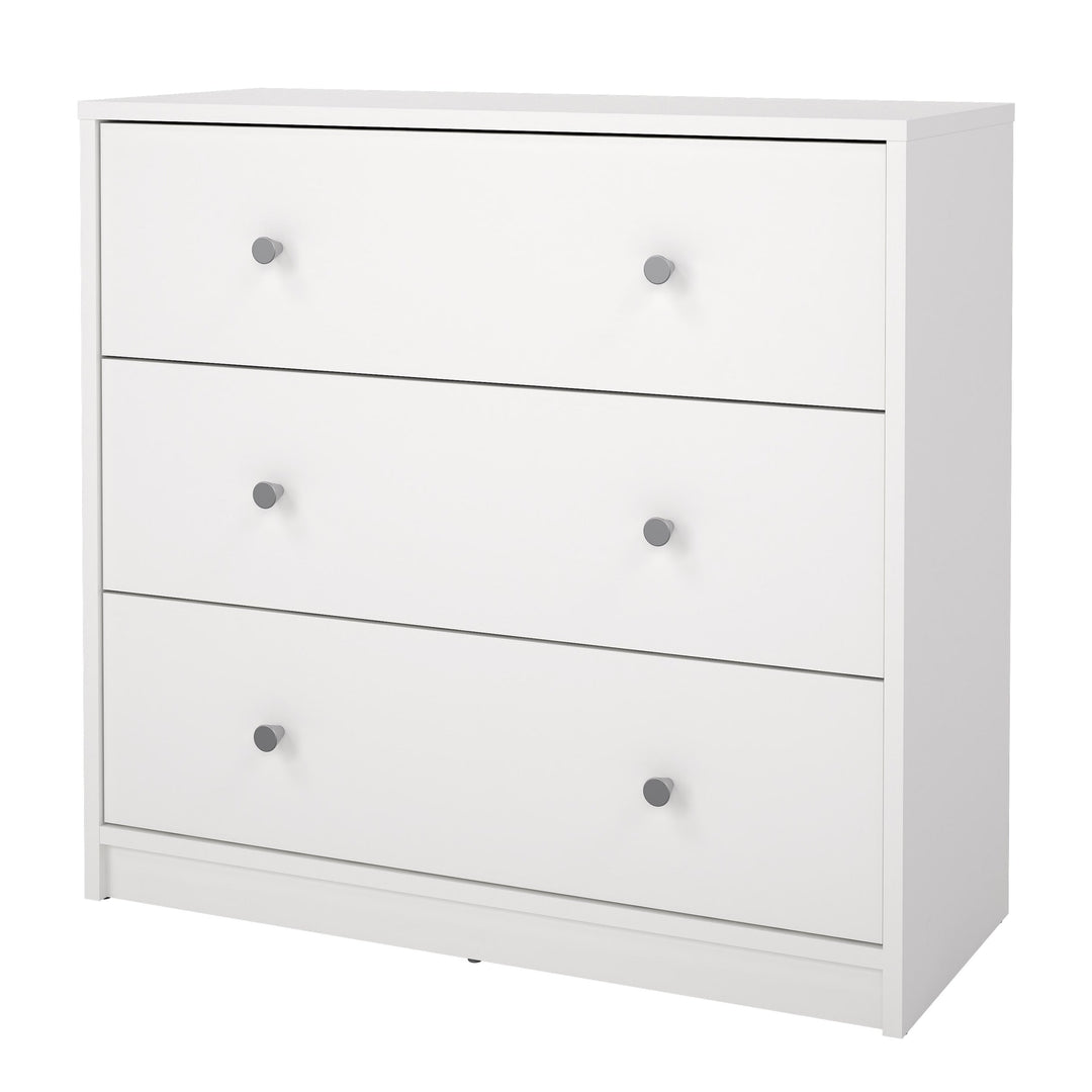 May Chest of 3 Drawers in White - TidySpaces