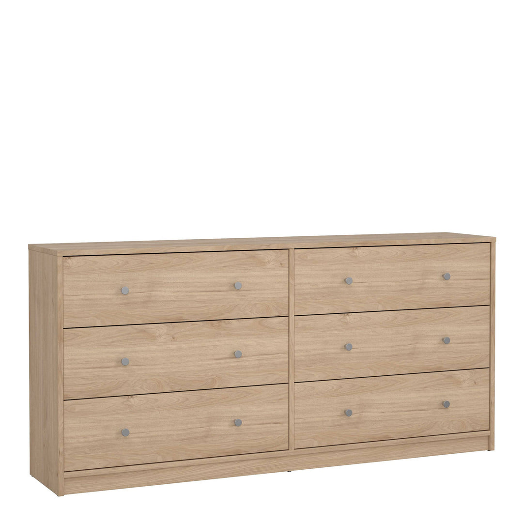 May Chest of 6 Drawers (3+3) in Jackson Hickory Oak - TidySpaces