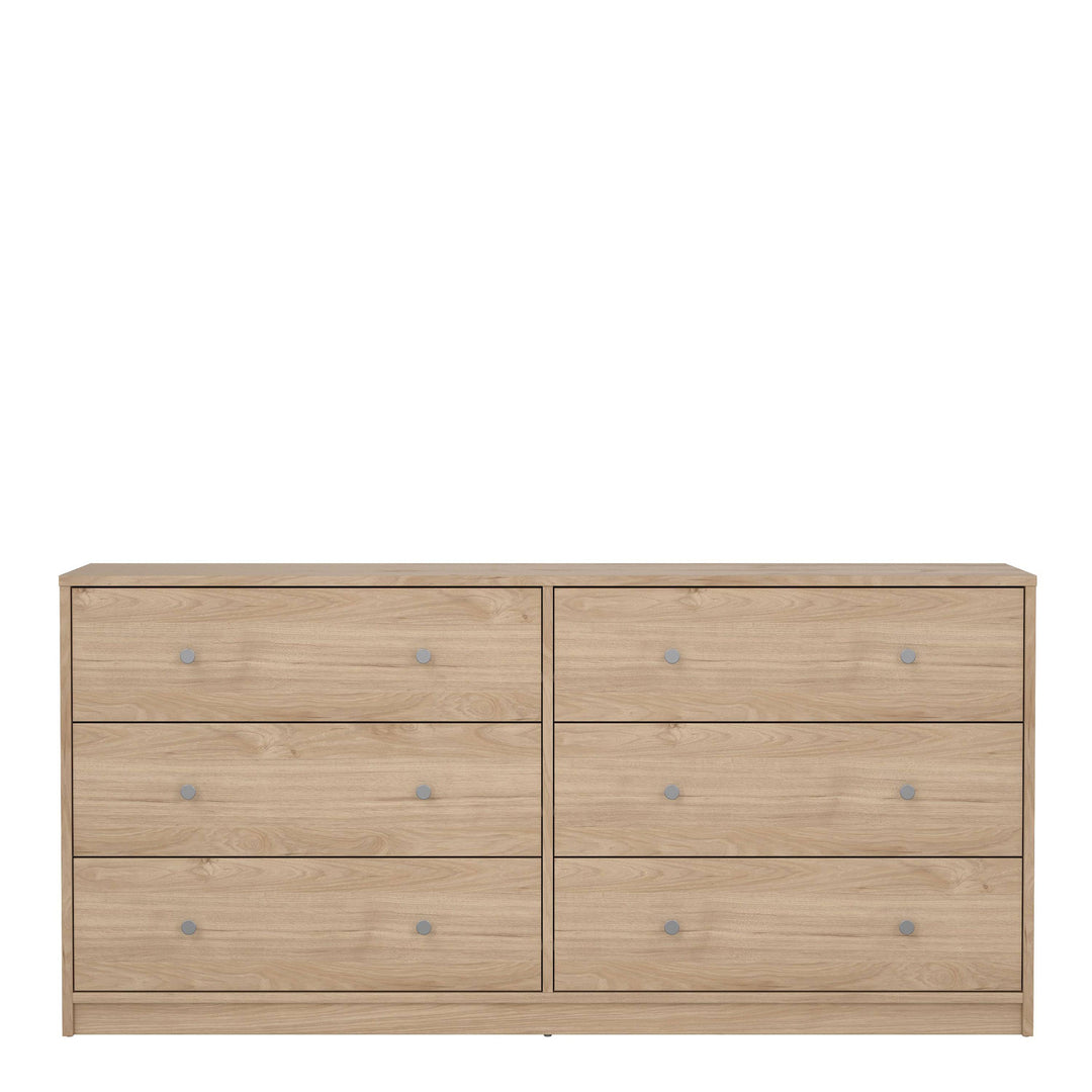 May Chest of 6 Drawers (3+3) in Jackson Hickory Oak - TidySpaces